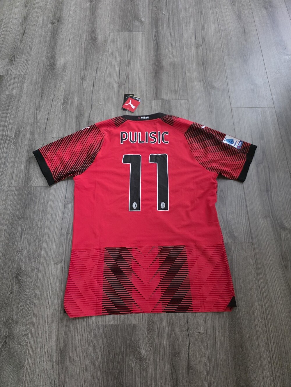 Puma Authentic AC Milan Christian Pulisic 2024 Home Jersey Mens Size 2XL
